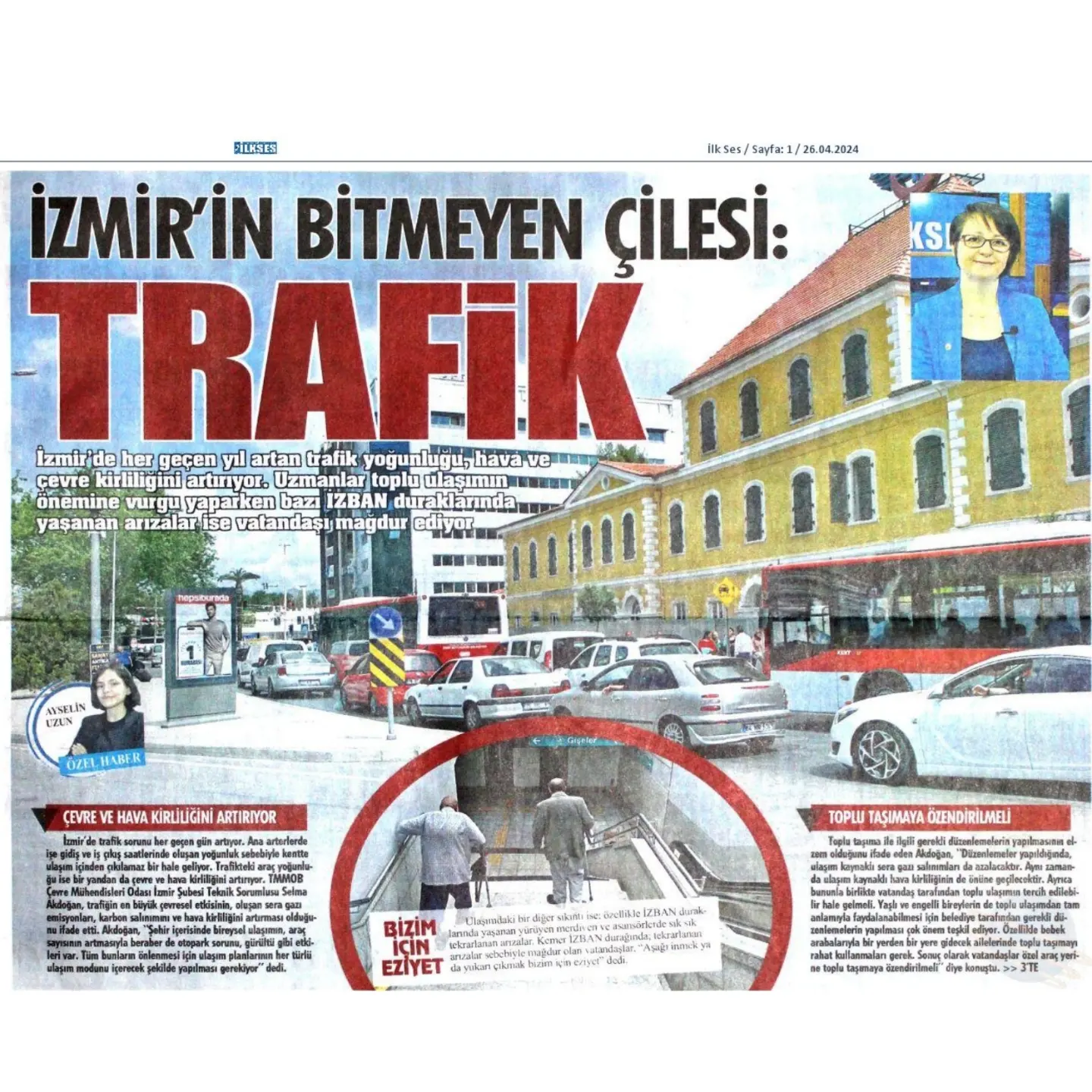 BASINDA ŞUBEMİZ  Trafik, hava kirliliği ve beraberindeki sorunlar (İlkses, 26.04.2024)