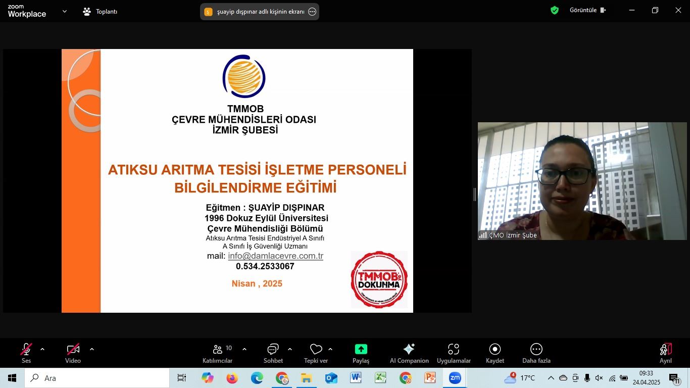 ATIKSU ARITMA TESİSİ İŞLETME PERSONELİ BİLGİLENDİRME EĞİTİMİNİ TAMAMLADIK. 