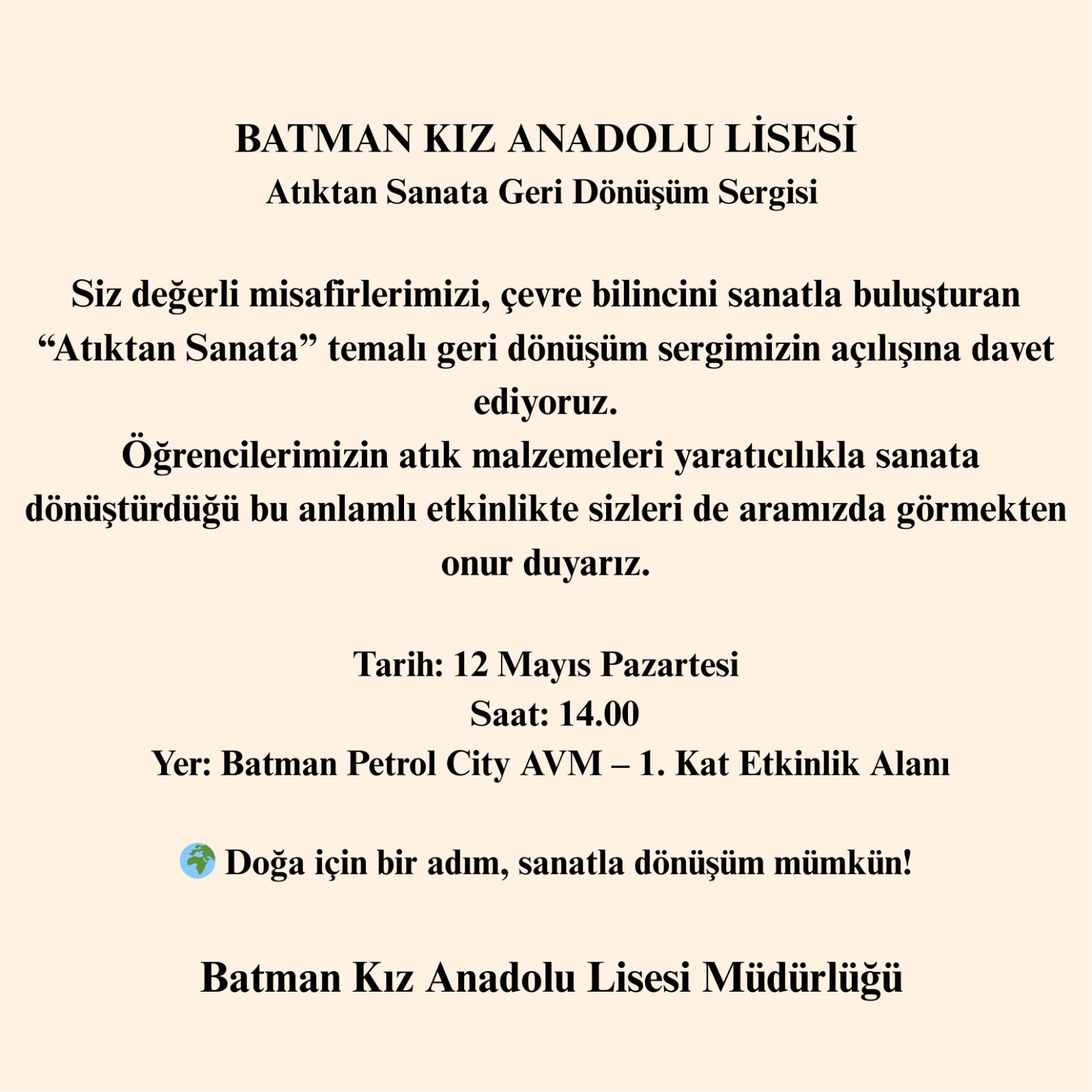 ÇEVRE MÜHENDİSLERİ ODASI'NDAN TEBRİK, TEŞEKKÜR VE DAVET MESAJI