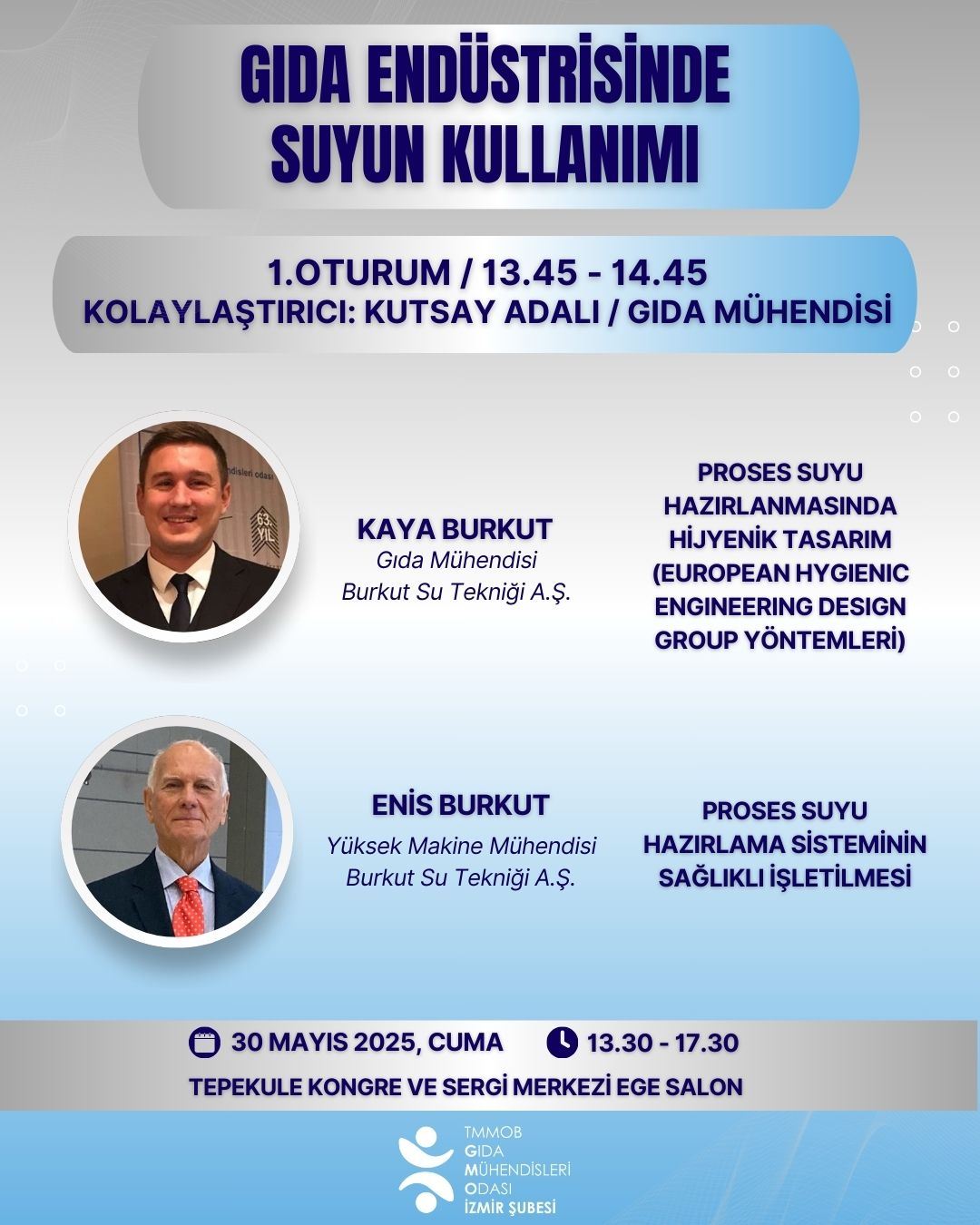 DUYURU: GIDA ENDÜSTRİSİNDE SUYUN KULLANIMI PANELİ 