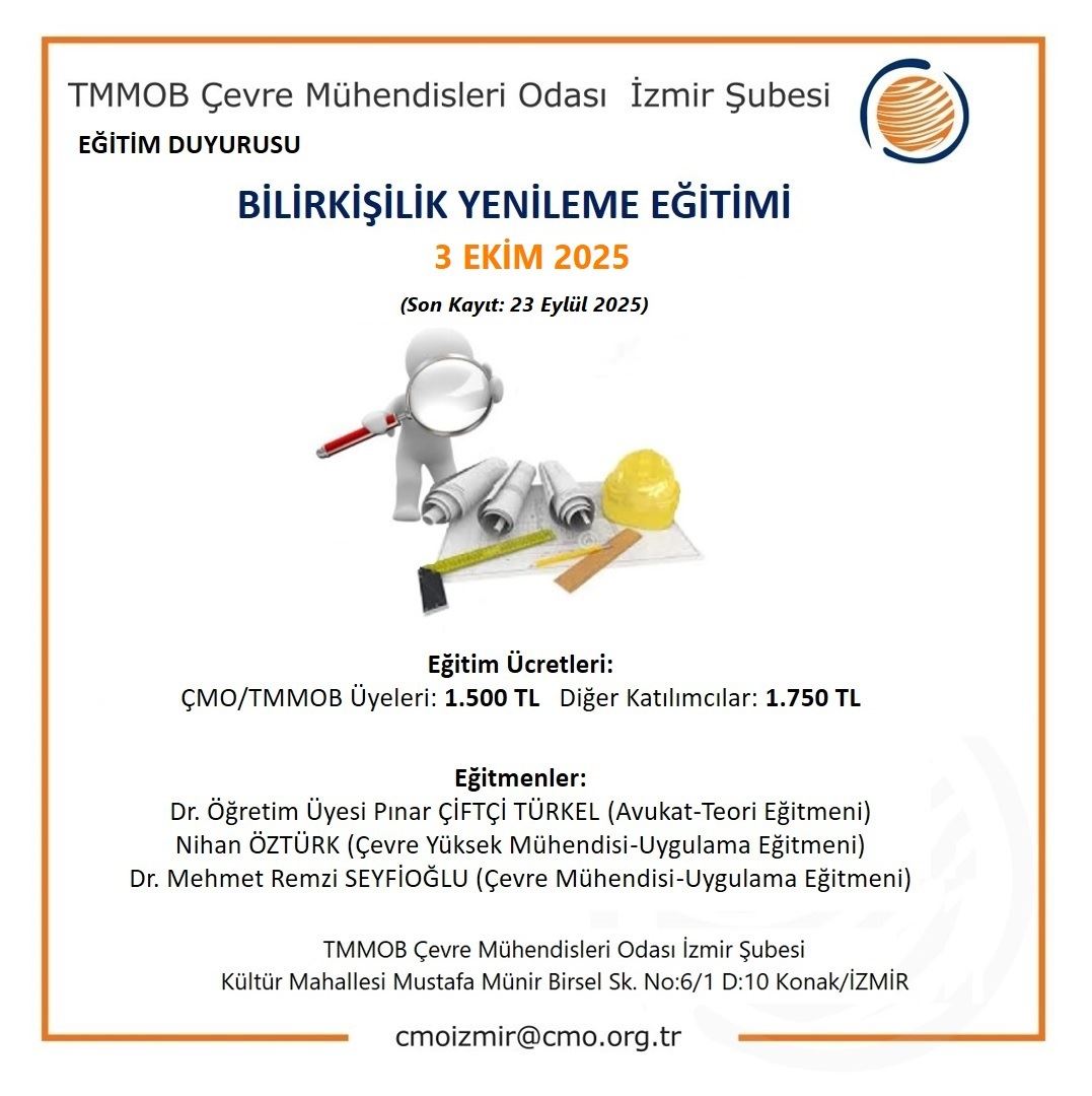 BİLİRKİŞİLİK YENİLEME EĞİTİMİ - 3 Ekim 2025