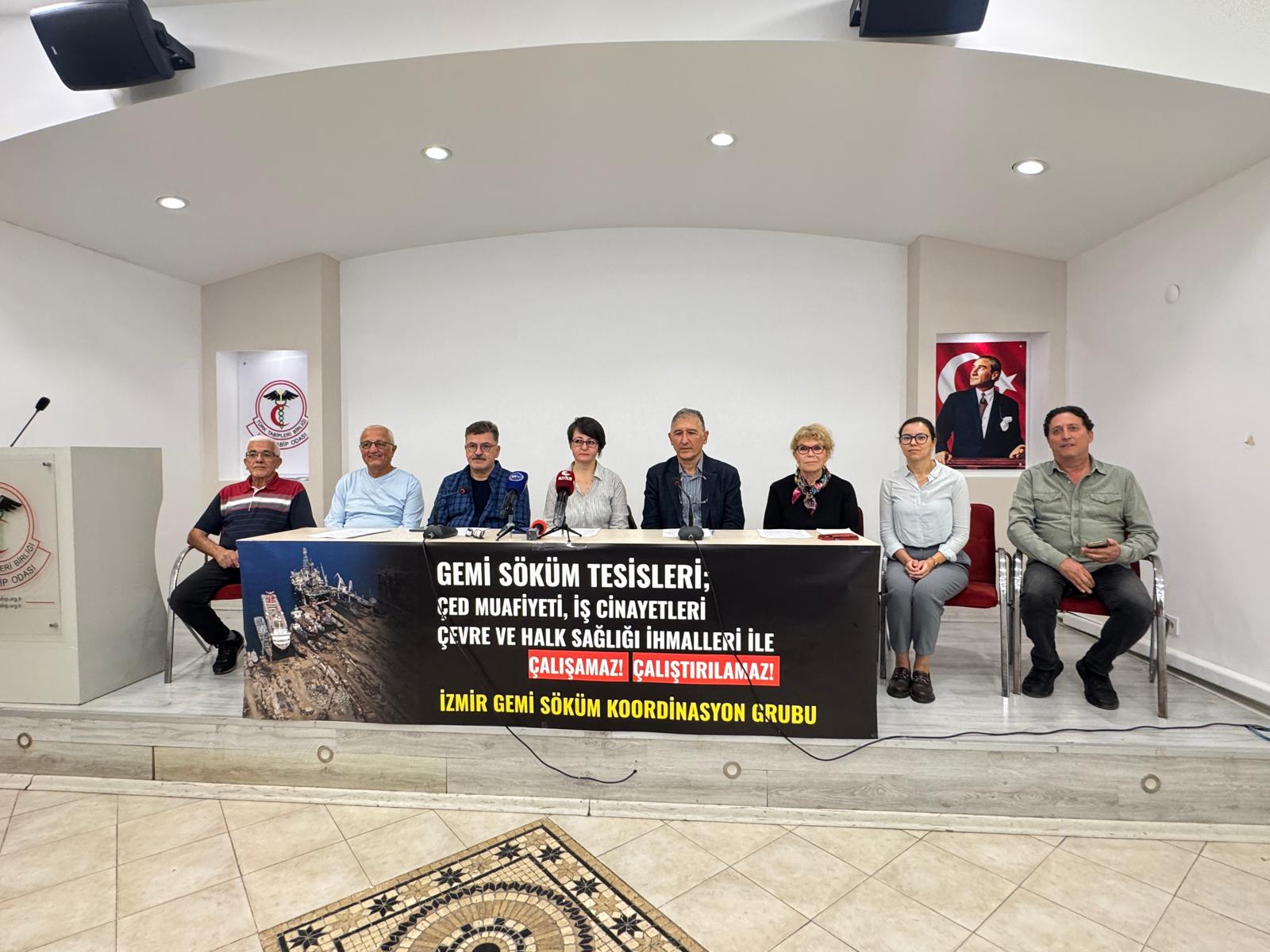 BASIN AÇIKLAMASI:GEMİ SÖKÜM TESİSLERİ ÇED MUAFİYETİ İLE, İŞ CİNAYETLERİ İLE, ÇEVRE VE HALK SAĞLIĞI  İHMALLERİ İLE ÇALIŞMAYA DEVAM EDİYOR!