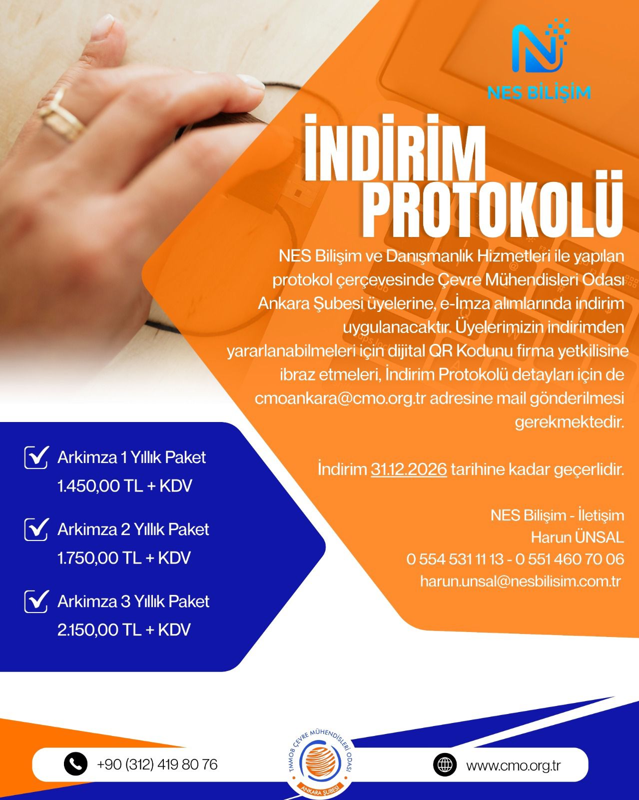 NES BİLİŞİM VE DANIŞMANLIK HİZMETLERİ İLE ÜYELERİMİZE ÖZEL İNDİRİM PROTOKOLÜ İMZALADIK