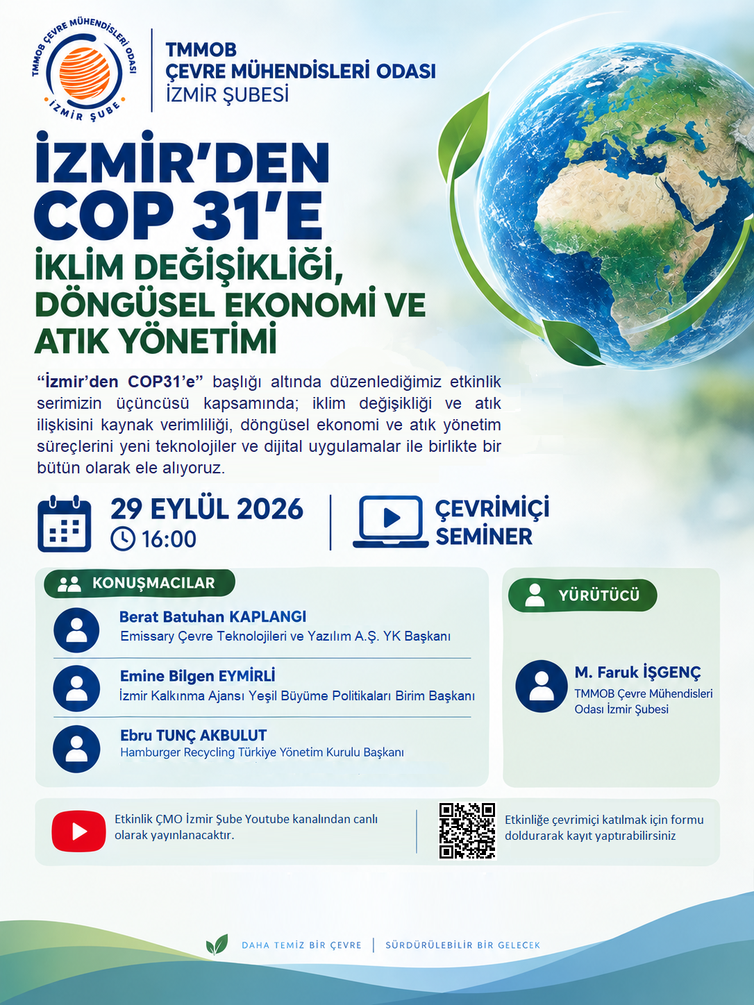 İZMİR’DEN COP 31 ‘E: İKLİM DEĞİŞİKLİĞİ, DÖNGÜSEL EKONOMİ VE ATIK YÖNETİMİ