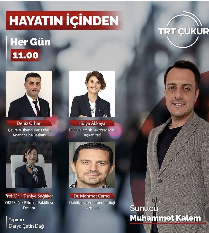 ŞUBE BAŞKANIMIZ SN. DENİZ ORHAN TRT ÇUKUROVA PROGRAMINA KATILDI.