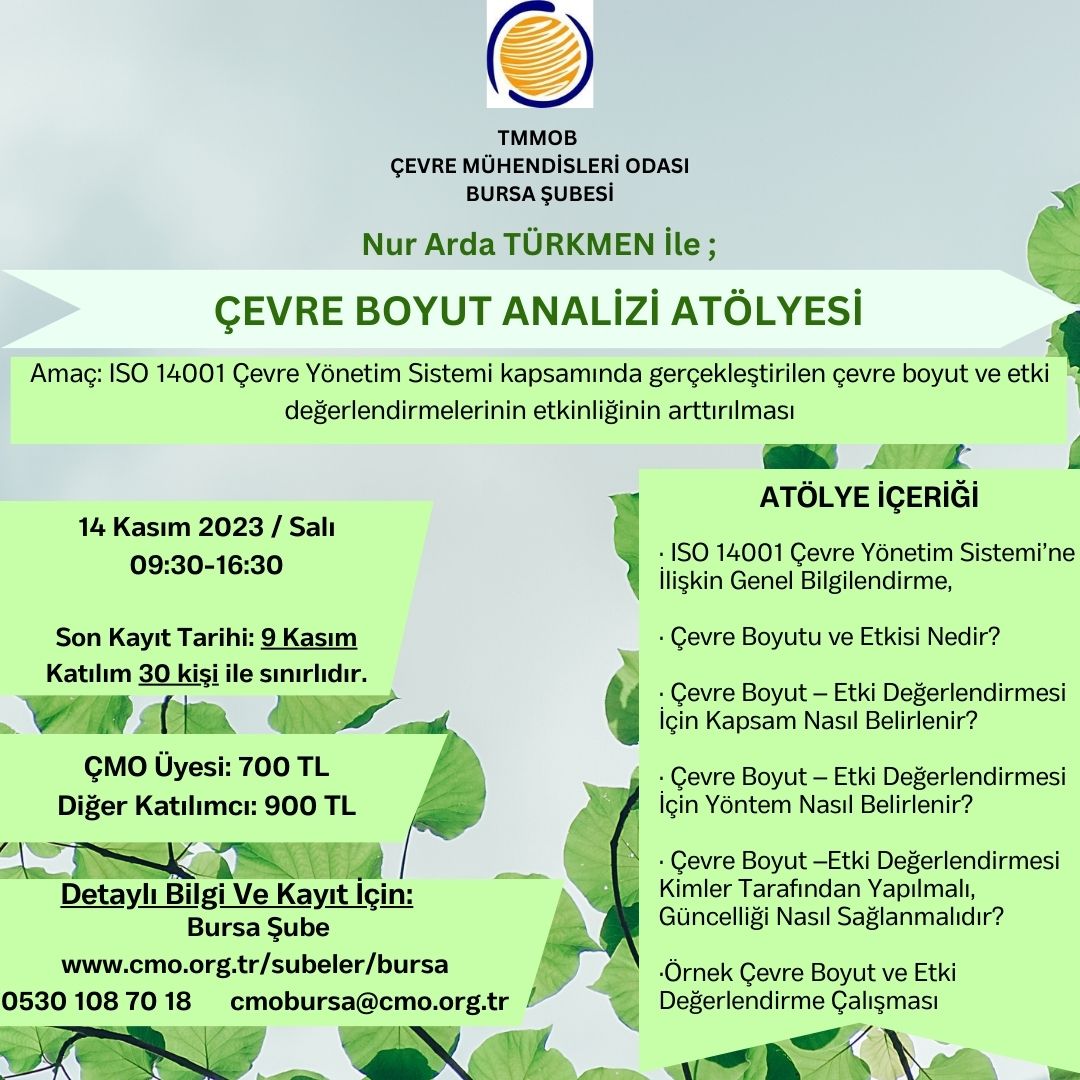 ÇEVRE BOYUT ANALİZİ ATÖLYESİ