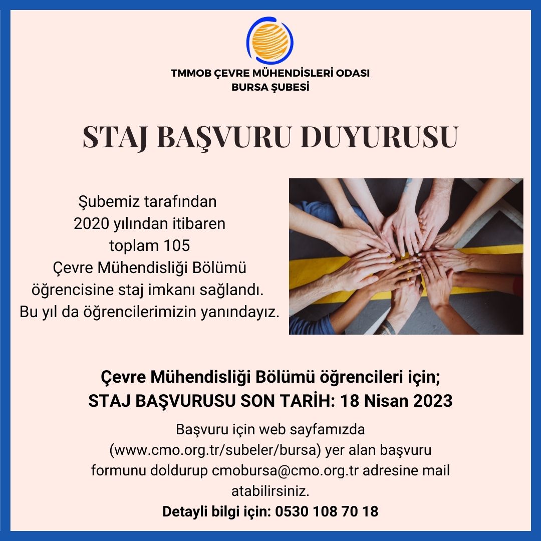 STAJ BAŞVURU DUYURUSU