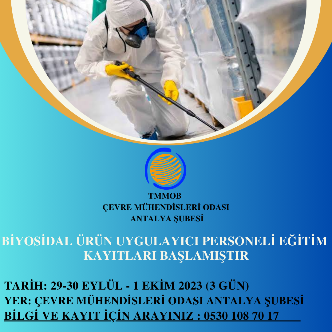 BİYOSİDAL ÜRÜN UYGULAYICI EĞİTİMİ KAYITLARI BAŞLADI !