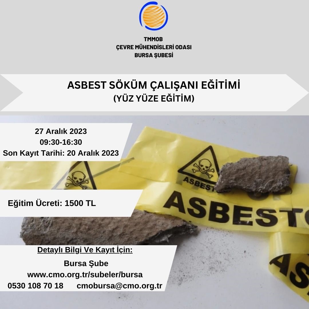 ASBEST SÖKÜM ÇALIŞANI EĞİTİMİ (YÜZ YÜZE)