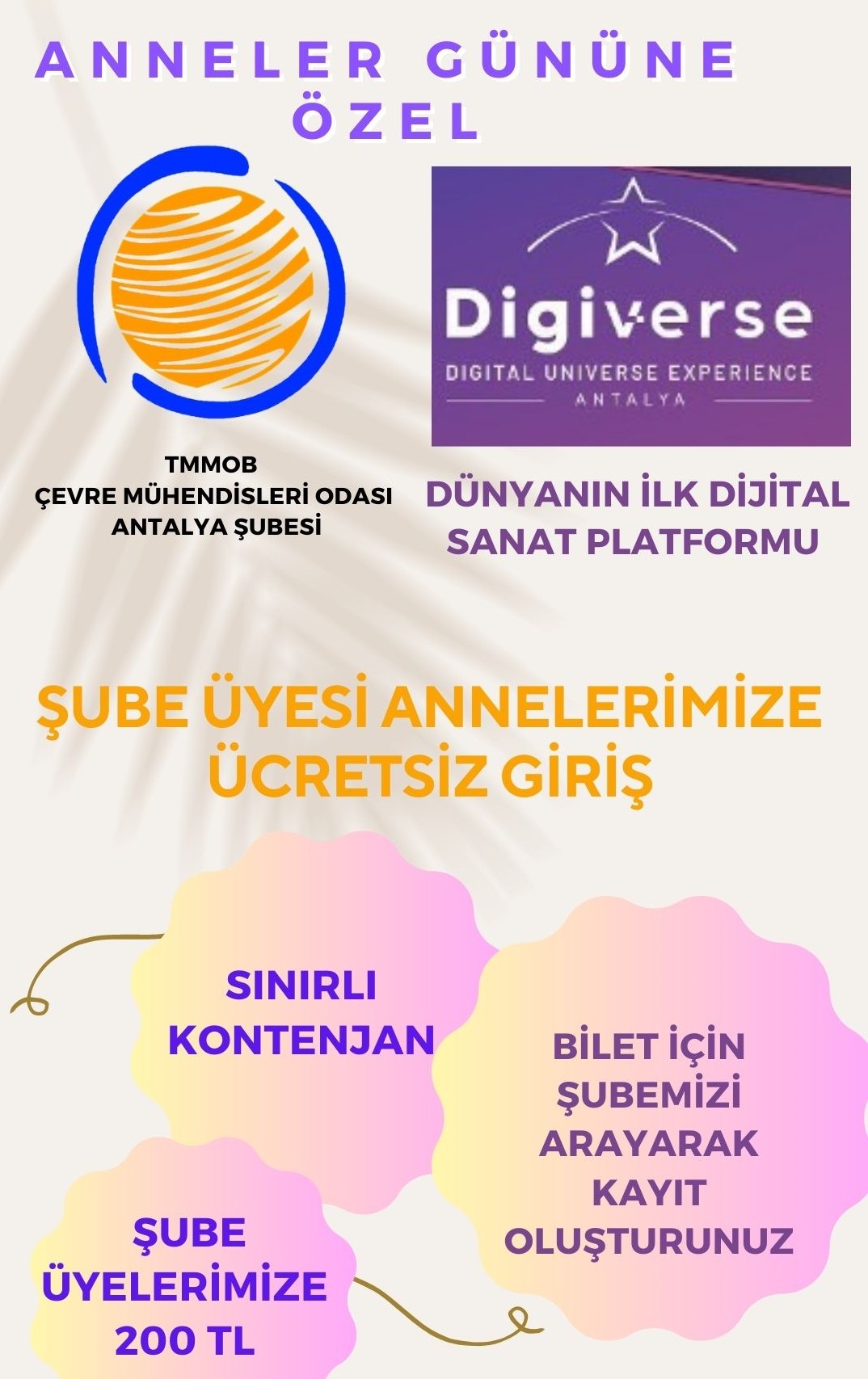 ANNELER GÜNÜNE ÖZEL DAVETİYE