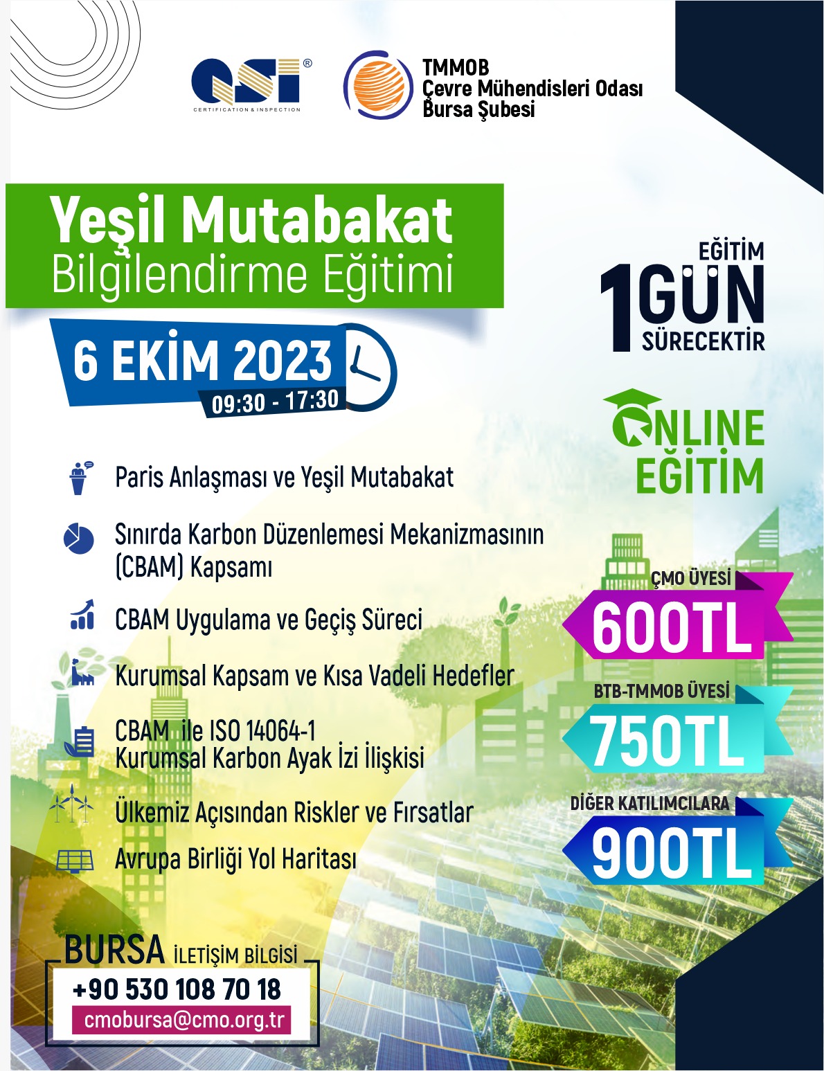 YEŞİL MUTABAKAT BİLGİLENDİRME EĞİTİMİ (ONLİNE EĞİTİM)