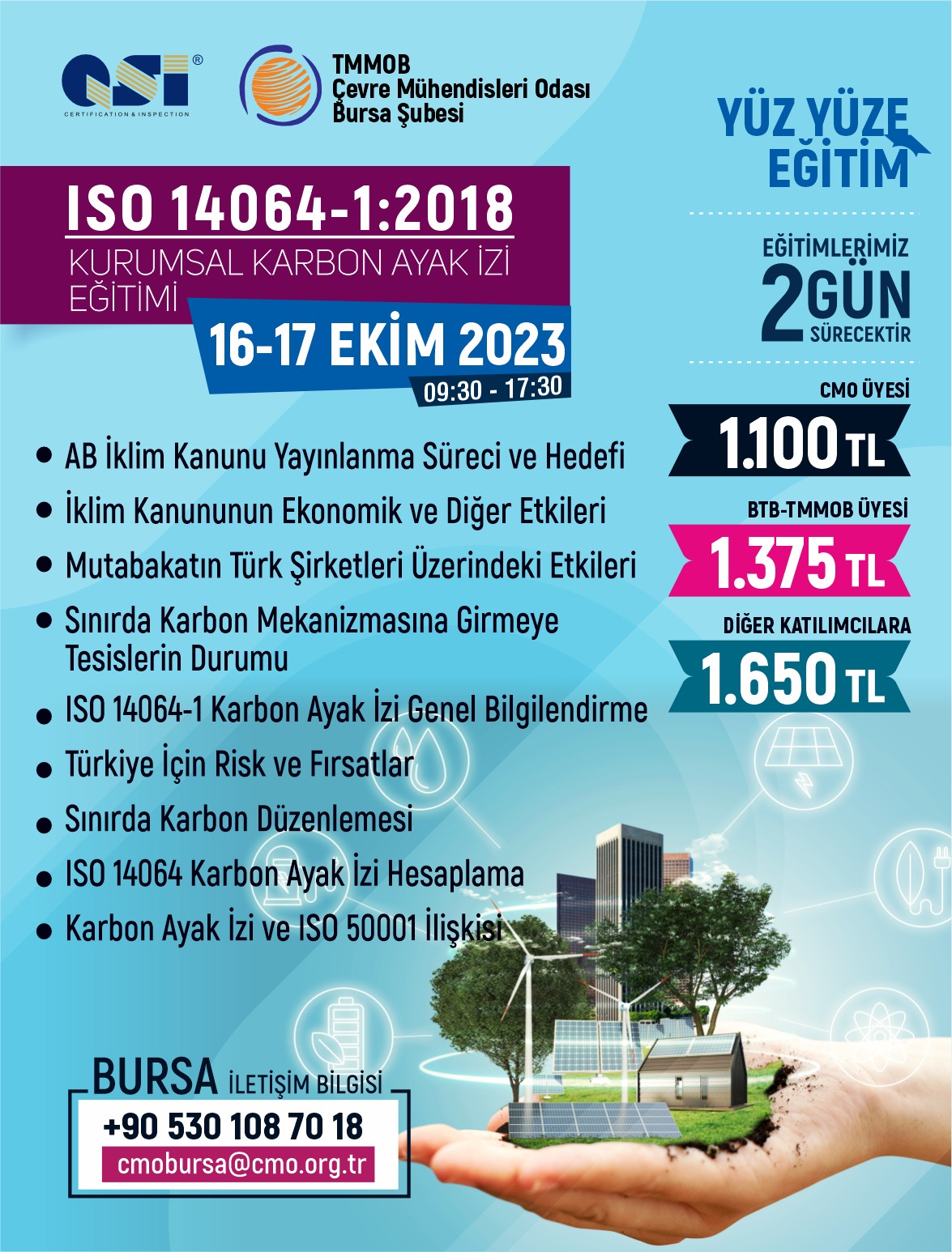 ISO 14064-1:2018 KURUMSAL KARBON AYAK İZİ BİLGİLENDİRME EĞİTİMİ