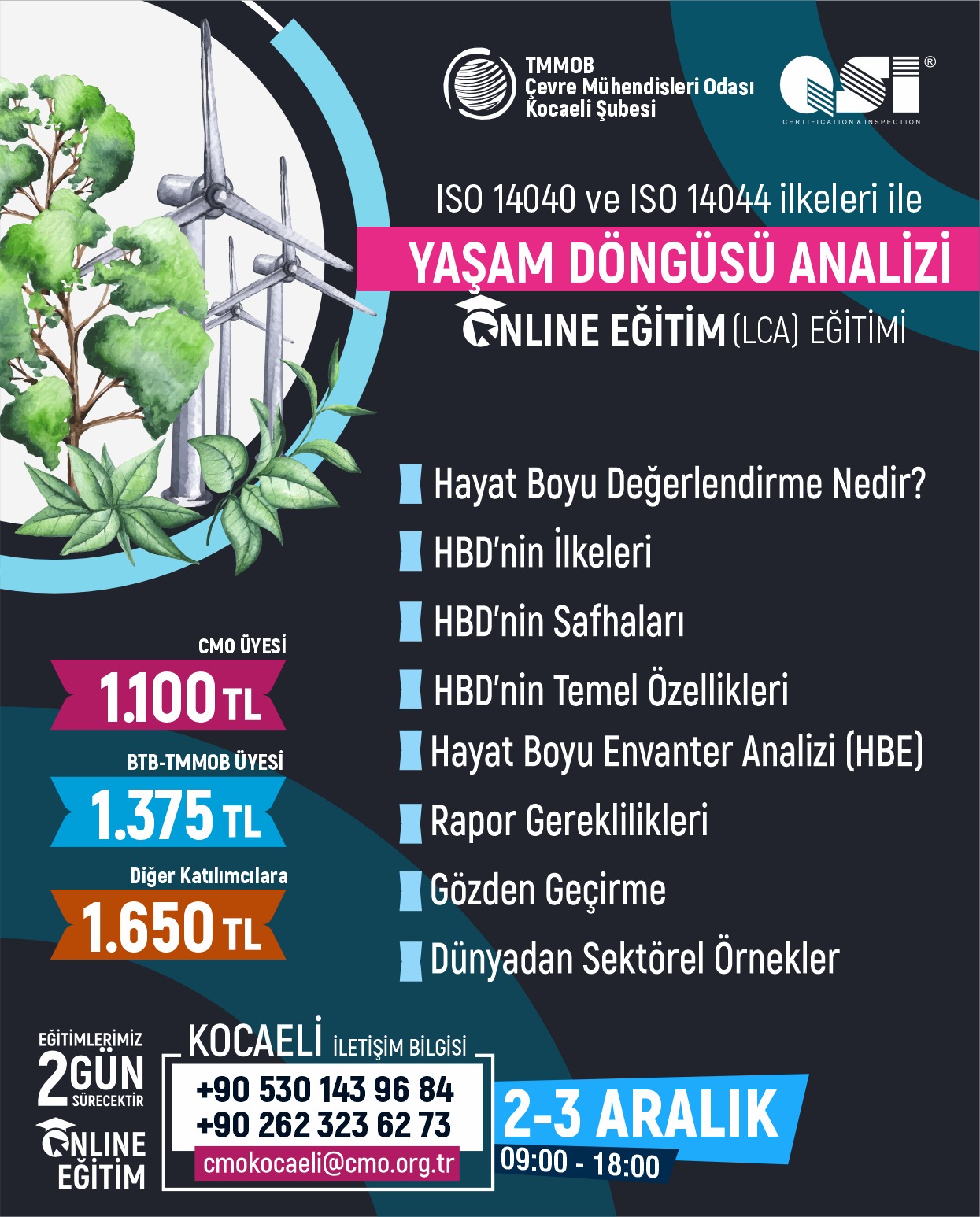 YAŞAM DÖNGÜSÜ (LCA) ANALİZİ EĞİTİMİ