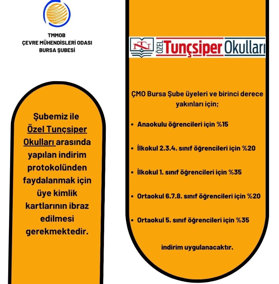 ÖZEL TUNÇSİPER OKULLARI İNDİRİM DUYURUSU