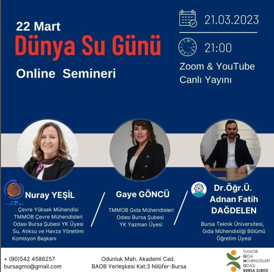 ONLİNE SEMİNER- 22 MART DÜNYA SU GÜNÜ