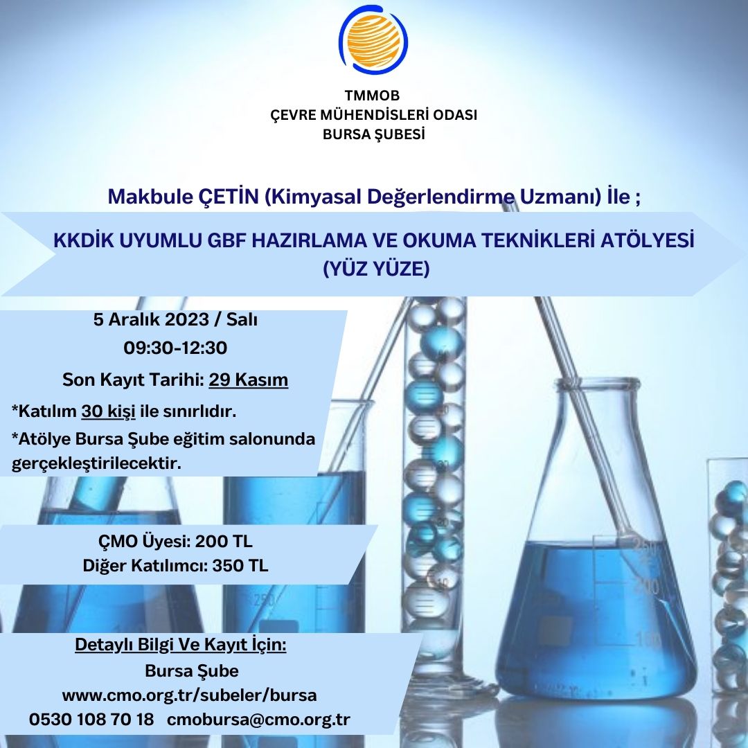 KKDİK UYUMLU GBF HAZIRLAMA VE OKUMA TEKNİKLERİ ATÖLYESİ  (YÜZ YÜZE)