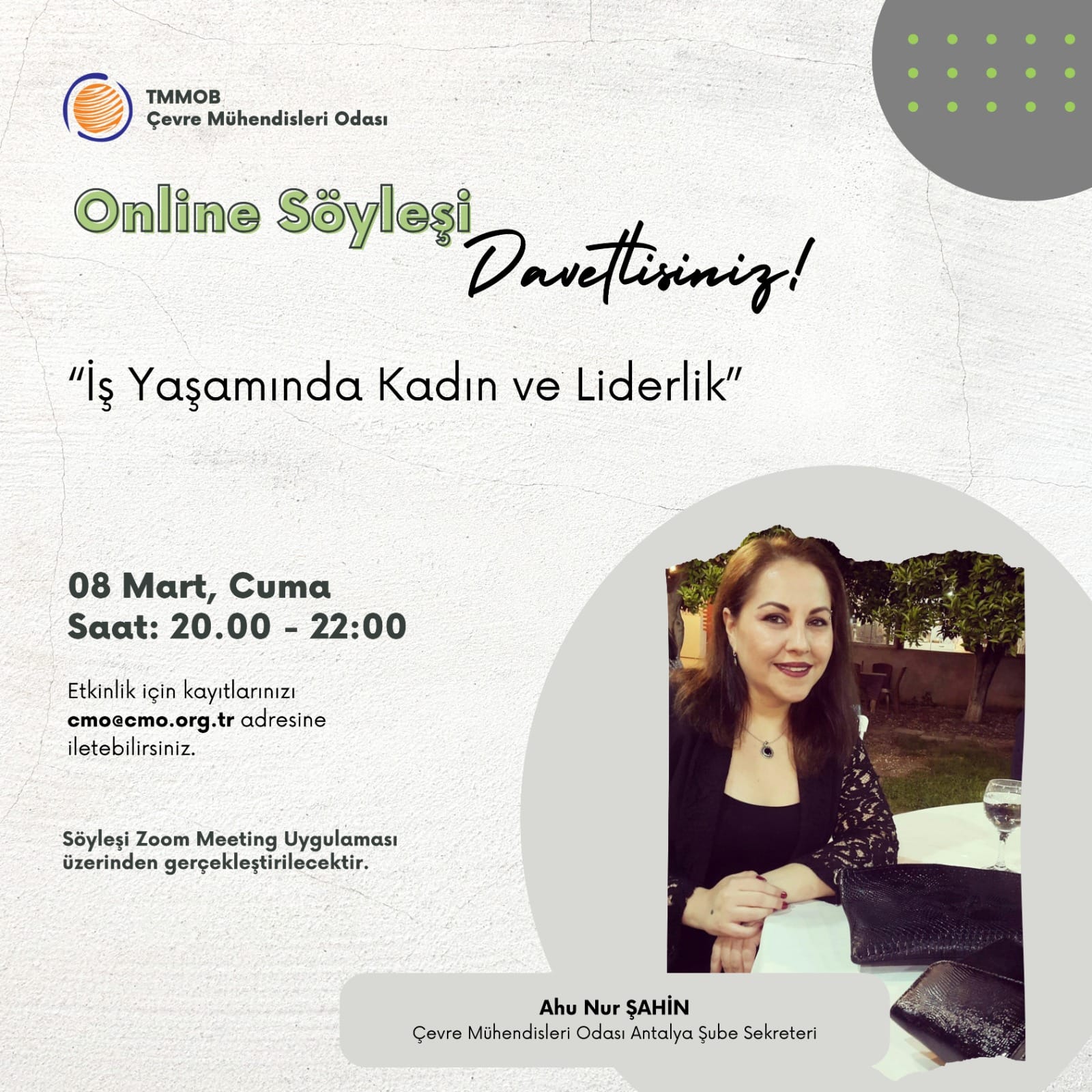 İŞ YAŞAMINDA KADIN VE LİDERLİK SÖYLEŞİSİ/ONLİNE