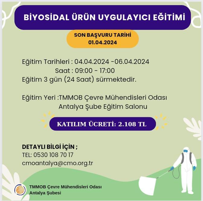 BİYOSİDAL ÜRÜN UYGULAYICI EĞİTİMİ