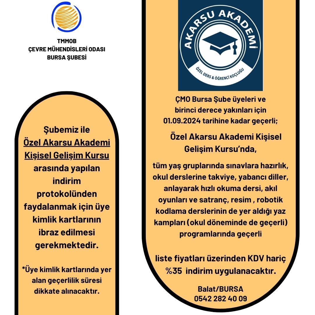ÖZEL AKARSU AKADEMİ KİŞİSEL GELİŞİM KURSU İNDİRİM DUYURUSU