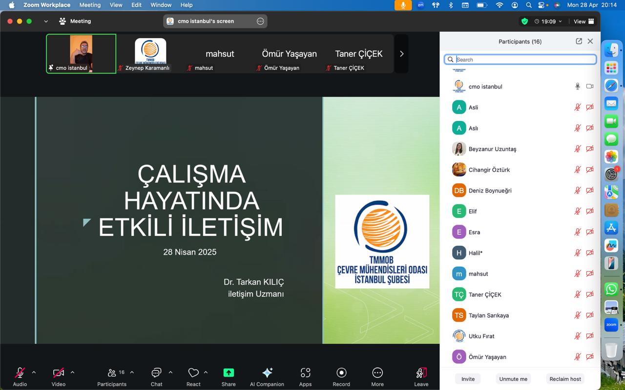 "Çalışma Hayatında Etkin İletişim" Söyleşisi Gerçekleştirildi