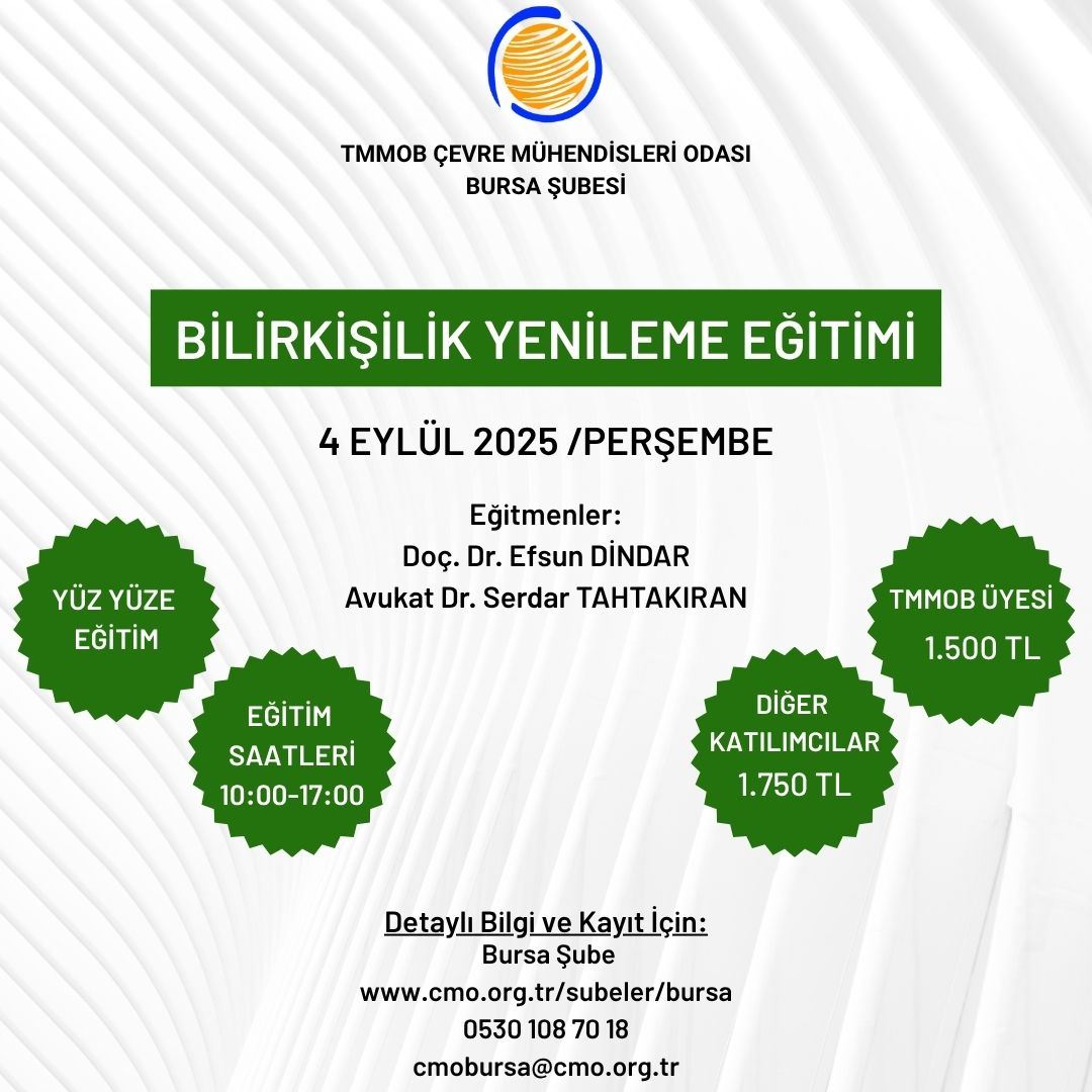 BİLİRKİŞİLİK YENİLEME EĞİTİMİ-4 EYLÜL 2025 (YÜZ YÜZE EĞİTİM)