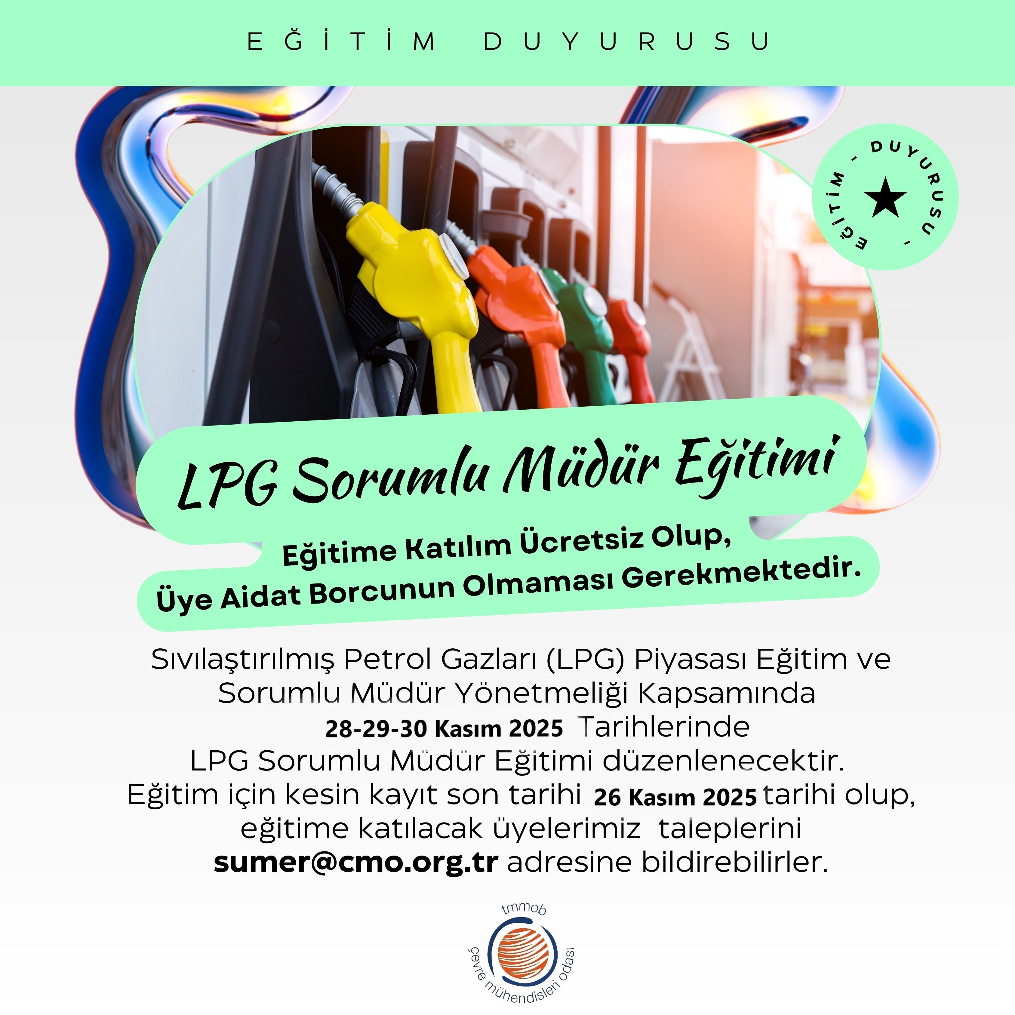  LPG OTOGAZ İSTASYONU SORUMLU MÜDÜR EĞİTİMİ 