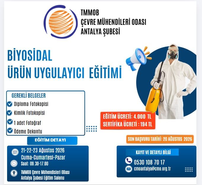 BİYOSİDAL ÜRÜN UYGULAYICI EĞİTİMİ 