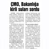 ÇMO, BAKANLIĞA KİRLİ SULARI SORDUEVRENSEL GAZETESİ)