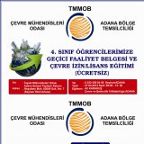 GEÇİCİ FAALİYET BELGESİ VE İZİN/LİSANS EĞİTİMİ
`MESLEĞE HAZIRLIK VE ÇALIŞMA YAŞAMINDA ÇEVRE MÜHENDİSLERİ`KONULU SÖYLEŞİ YAPILACAKTIR.