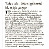 `ATIKSU ARITIM TESİSLERİ GELENEKSEL TEKNOLOJİYLE ÇALIŞIYOR`(HÜRSES GAZETESİ)