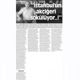 İSTANBULUN AKCİĞERİ SÖKÜLÜYOR(HABERDAR GAZETESİ)