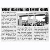 SİYANÜR KAZASI DAVASINDA KÖYLÜLER KONUŞTU(EVRENSEL GAZETESİ)