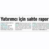 BAKANLIKTAN YABANCI YATIRIMCIYA SAHTE ÇEDBİRGÜN GAZETESİ)