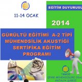 ` A-2 TİPİ MÜHENDİSLİK AKUSTİĞİ SERTİFİKA EĞİTİM PROGRAMI `