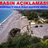 KONYAALTI HALK PLAJI SAHİPSİZ DEĞİLDİR!