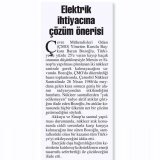 ELEKTRİK İHTİYACINA ÇÖZÜM ÖNERİSİANKARA BAŞKENT)