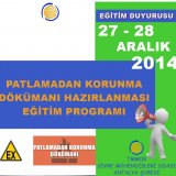 PATLAMADAN KORUNMA DOKÜMANI HAZIRLANMASI EĞİTİM PROGRAMI