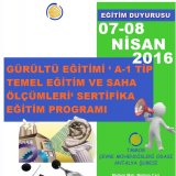 A-1 TİP TEMEL EĞİTİM VE SAHA ÖLÇÜMLERİ SERTİFİKA EĞİTİM PROGRAMI 