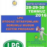 LPG OTOGAZ İSTASYONLARINDA SORUMLU MÜDÜRLÜK EĞİTİMİ
