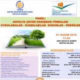 PANEL: ANTALYA ÇEVRE DANIŞMAN FİRMALARI UYGULAMALAR  KARŞILAŞILAN SORUNLARÖNERİLER