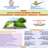 PANEL: ANTALYA ÇEVRE DANIŞMAN FİRMALARI UYGULAMALAR  KARŞILAŞILAN SORUNLARÖNERİLER