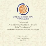 4. GELENEKSEL GALA YEMEĞİ VE MESLEKTE ONUR YILI PLAKET ÖDÜL TÖRENİ