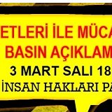 İŞ CİNAYETLERİ İLE MÜCADELE GÜNÜ BASIN AŞIKLAMASI