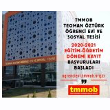 TMMOB TEOMAN ÖZTÜRK ÖĞRENCİ EVİ 2020-2021 DÖNEMİ KAYIT BAŞVURULARI BAŞLADI