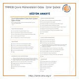 ÇEVRE MÜHENDİSLERİ ODASI İZMİR ŞUBESİ- EĞİTİM ANKETİ