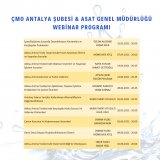 ÇEVRE MÜHENDİSLERİ ODASI ANTALYA ŞUBESİASAT GENEL MÜDÜRLÜĞÜ WEBINAR PROGRAMI BAŞLIYOR