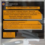 ÖĞRENCİ ÜYELERİMİZE YABANCI DİL BURS DUYURUSU..