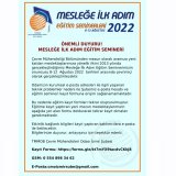  ÖNEMLİ DUYURU:MESLEĞE İLK ADIM EĞİTİM SEMİNERİ