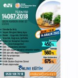 ISO 14067 ÜRÜN KARBON AYAK İZİ EĞİTİMİ