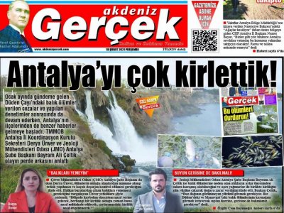 ŞUBE BAŞKANIMIZ DERYA ÜNVER DÜDEN ÇAYINDAKİ KİRLİLİK HAKKINDA AÇIKLAMALARDA BULUNDU